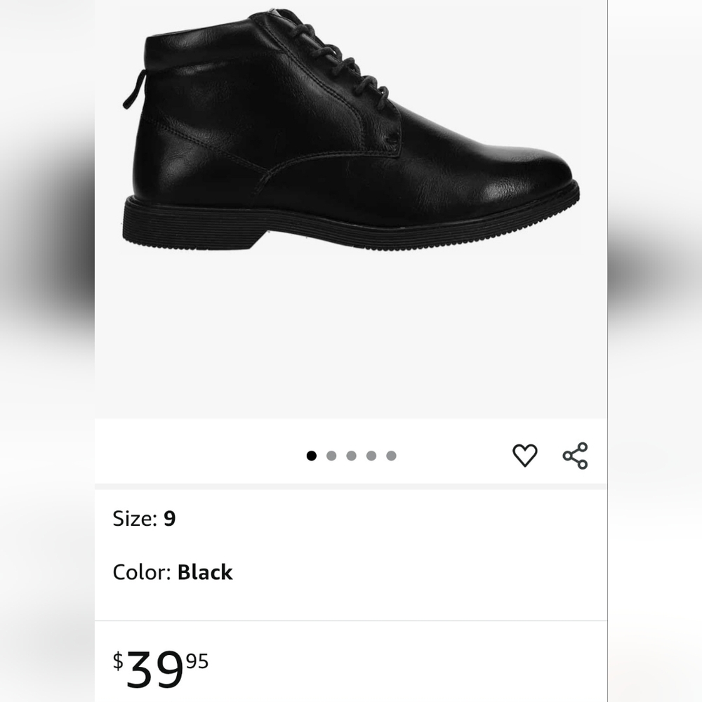 London Fog Black Chukka Boots Smooth Leather